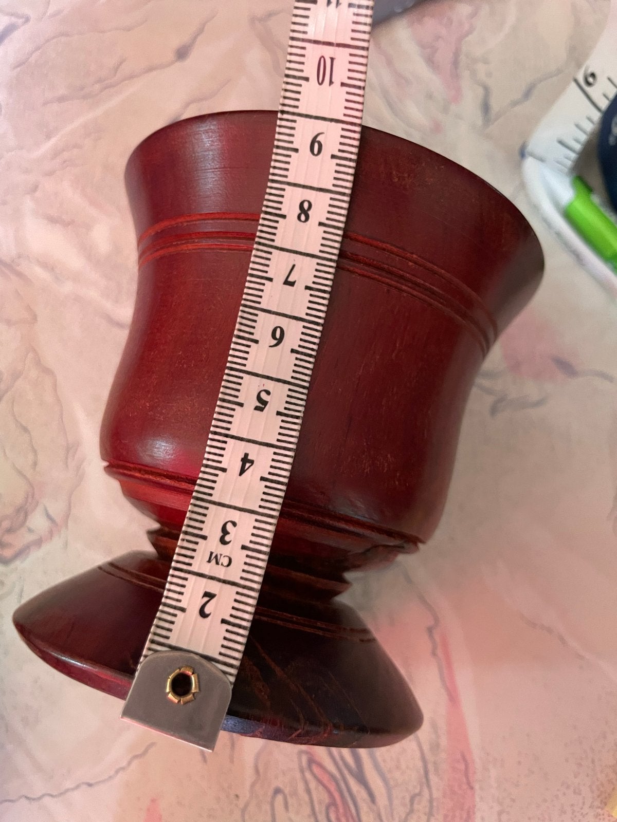 Houten vijzel met stamper Zuid Afrika - Vintage Keukengerei, Ophalen of Verzenden