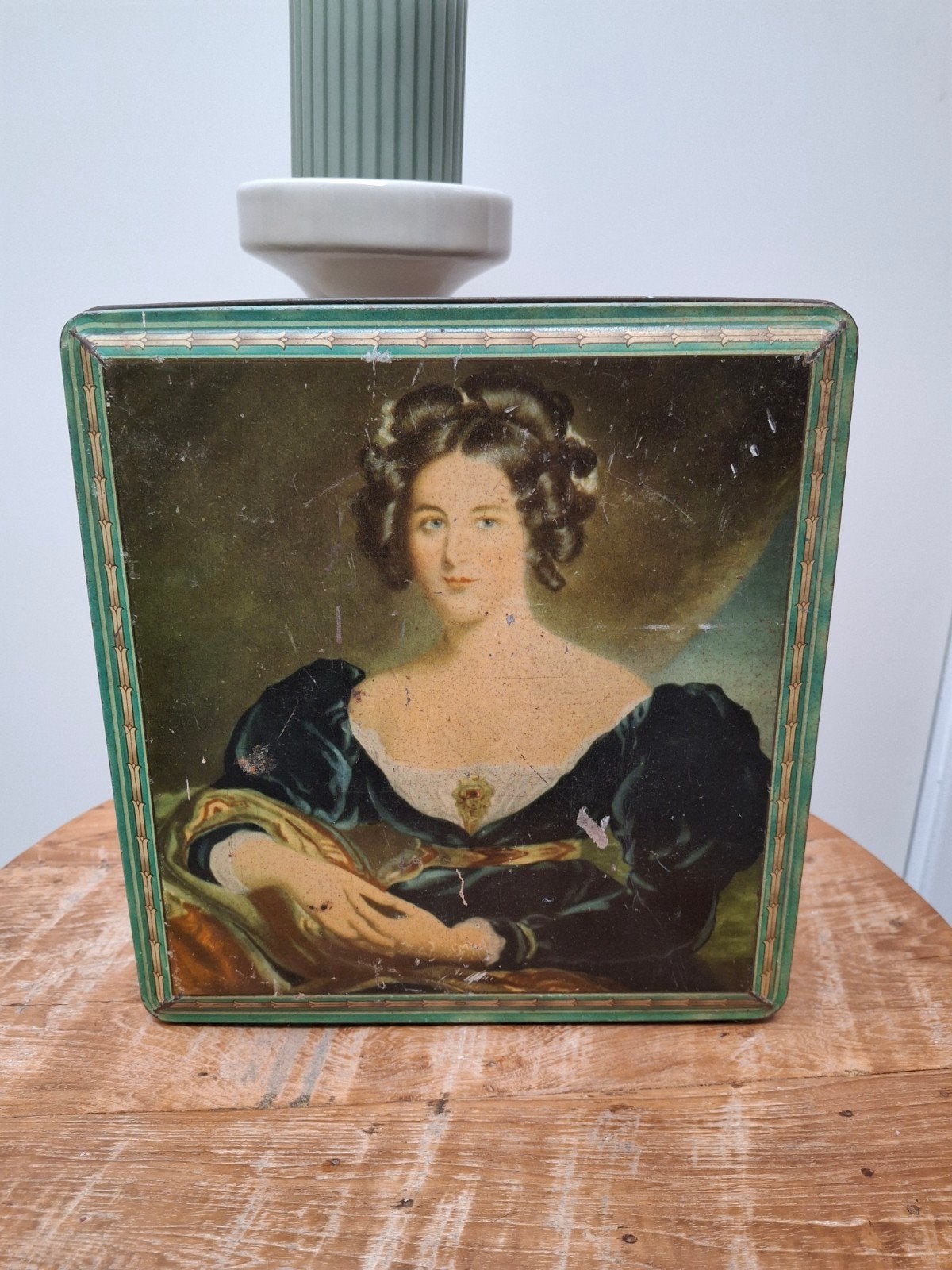 Antiek Barok Chocolade Blik met Portret, Verzamelen, Ophalen of Verzenden