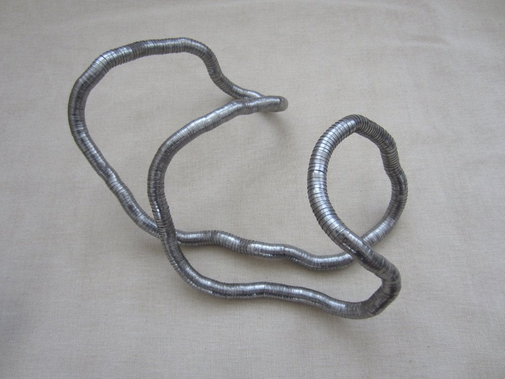 Breil flexibele 'snake' ketting - vintage, Ophalen of Verzenden, Zo goed als nieuw, Zilver, Overige materialen