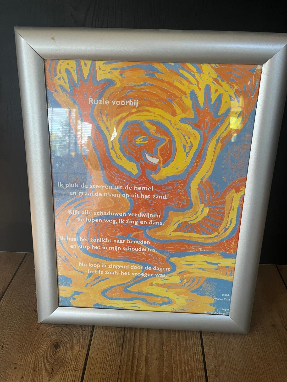 Poëzie poster met lijst, Ophalen, Gebruikt