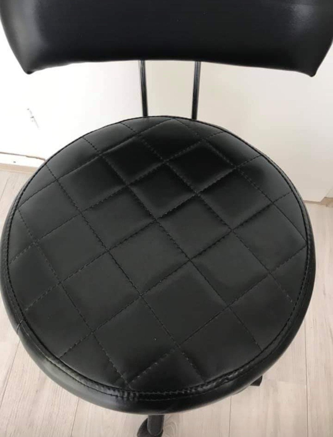 Ronde Zit Zitje voor een Tabouret zwart, Ophalen of Verzenden, In hoogte verstelbaar, Nieuw, Kunststof