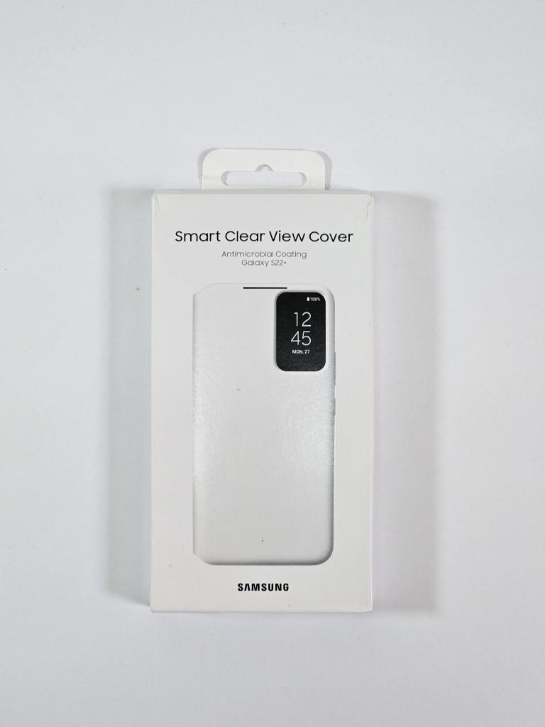 Samsung Galaxy S22+ - Smart Clear View Wallet Cover - Wit