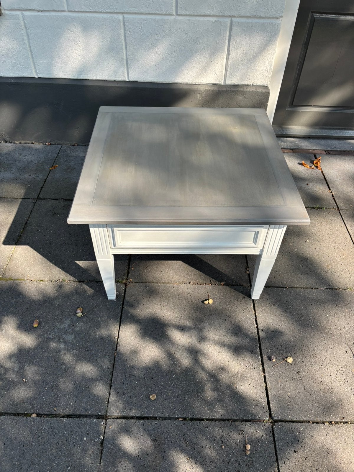 Leuke vierkante landelijke grenen salontafel 70x70x47 cm, Ophalen, Gebruikt, 50 tot 100 cm, Vierkant