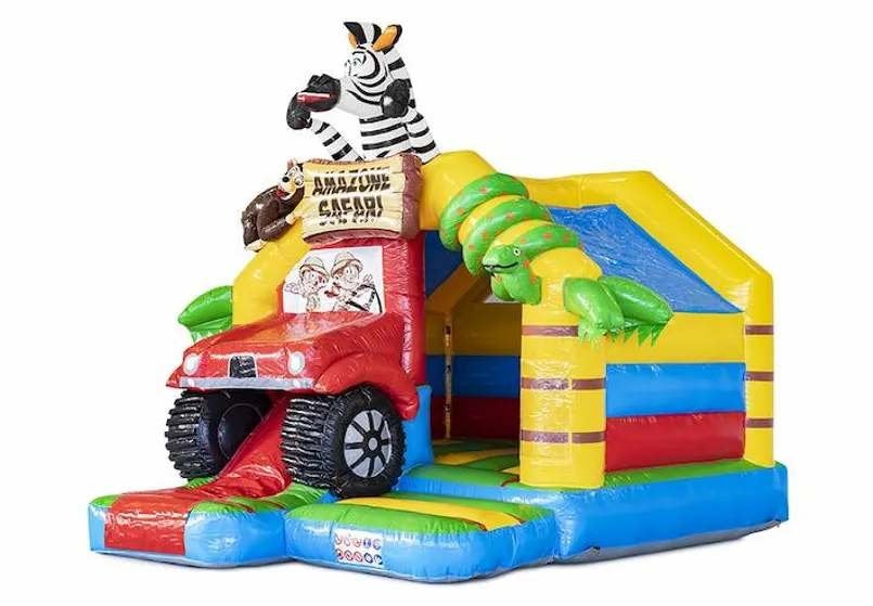 Slide Combo Luchtkussen Amazon Safari – €90 per weekend, Ophalen, Nieuw, Verjaardag