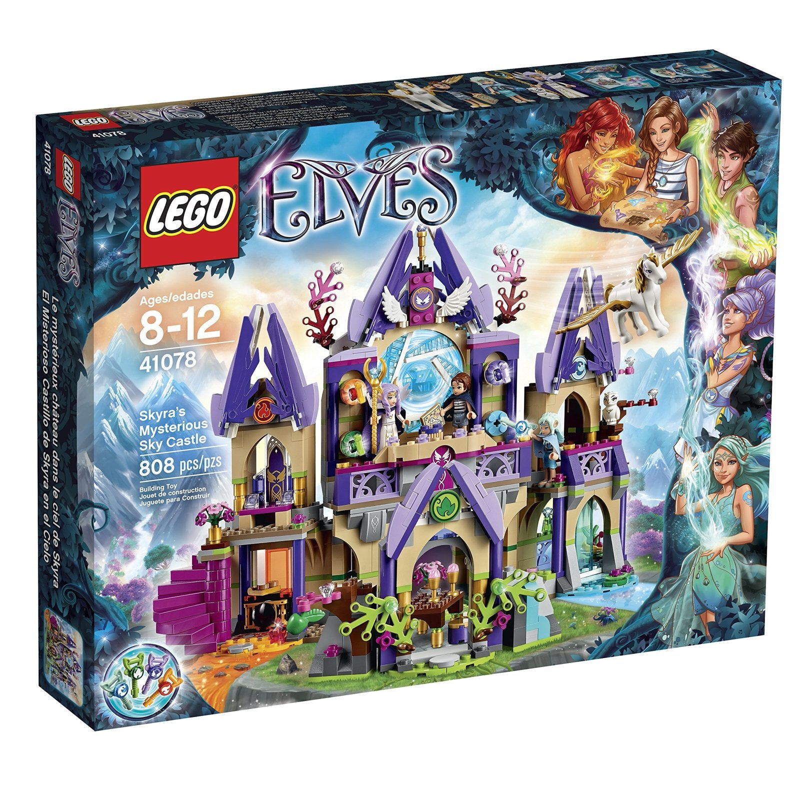 LEGO Elves 41078 Skyra's Mysterieuze Luchtkasteel compleet, Ophalen, Overige thema's, Lego, Zo goed als nieuw