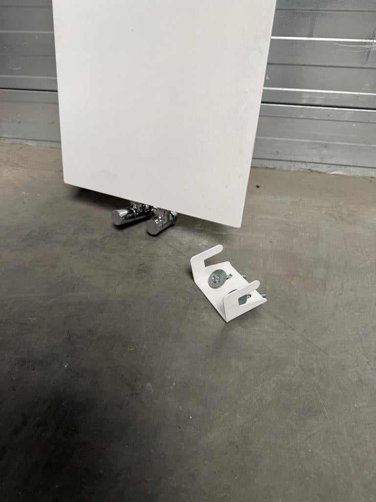 Badkamer radiator 200x35cm glans wit incl. aansluitset, Ophalen, Radiator, Nieuw, Minder dan 60 cm