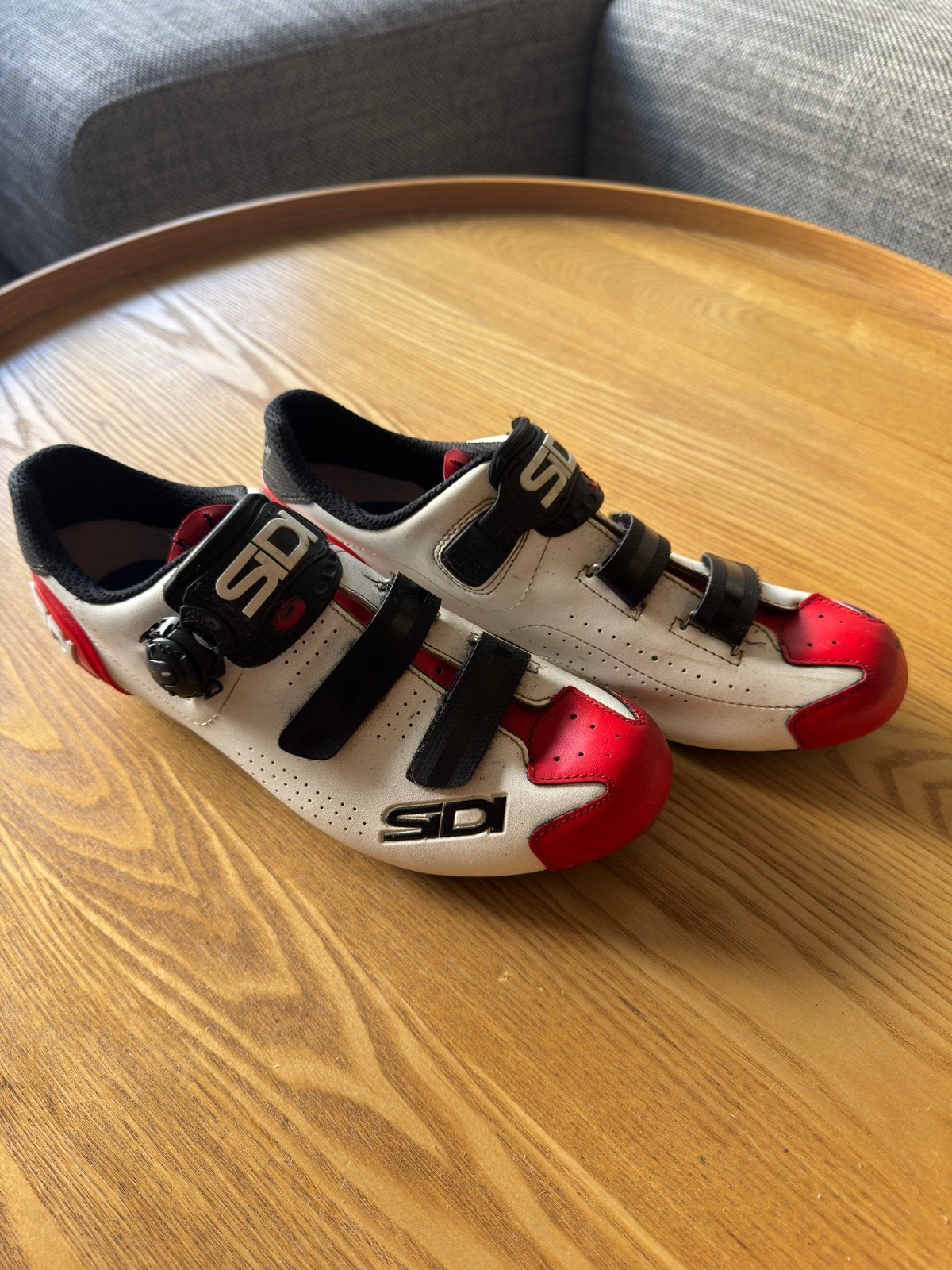 Sidi Alba 2 wielrenschoenen wit/zwart/rood maat 44, Fietsen en Brommers, Gebruikt, Schoenen, Overige maten, Ophalen of Verzenden