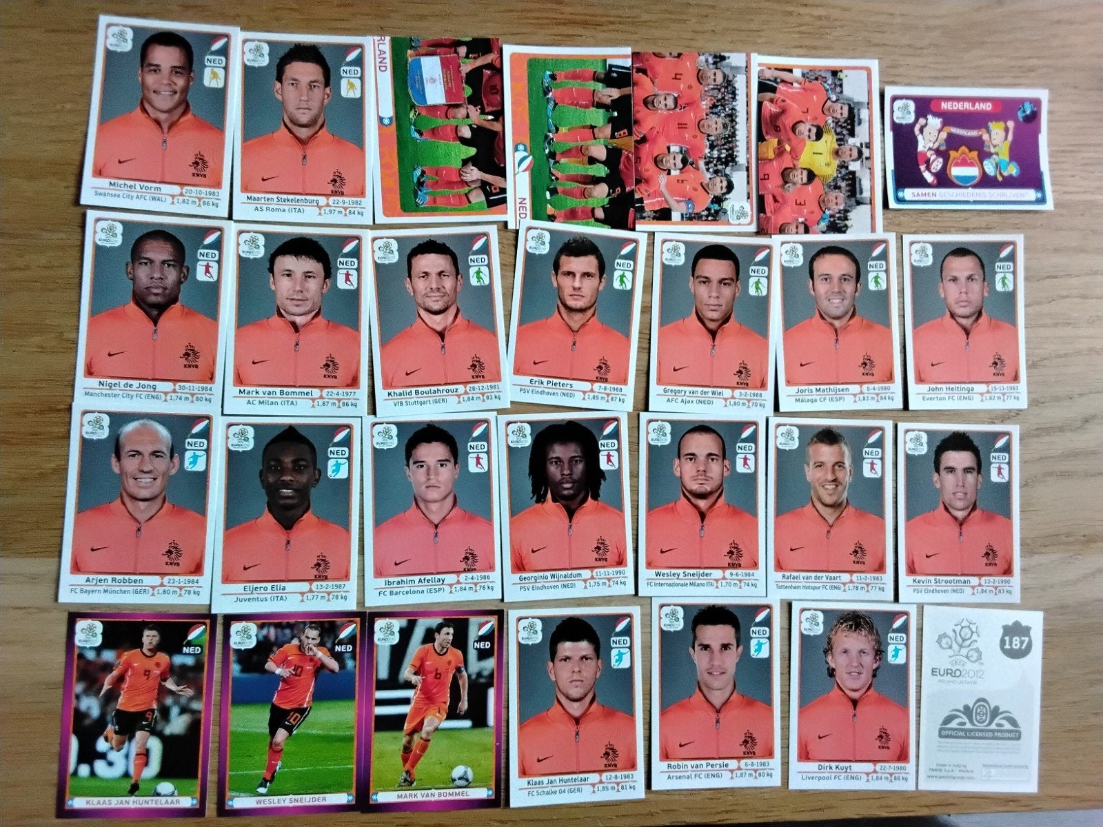 Compleet Panini Sticker Set Nederland Euro 2012 Europese ed., Ophalen of Verzenden, Zo goed als nieuw, Poster, Plaatje of Sticker