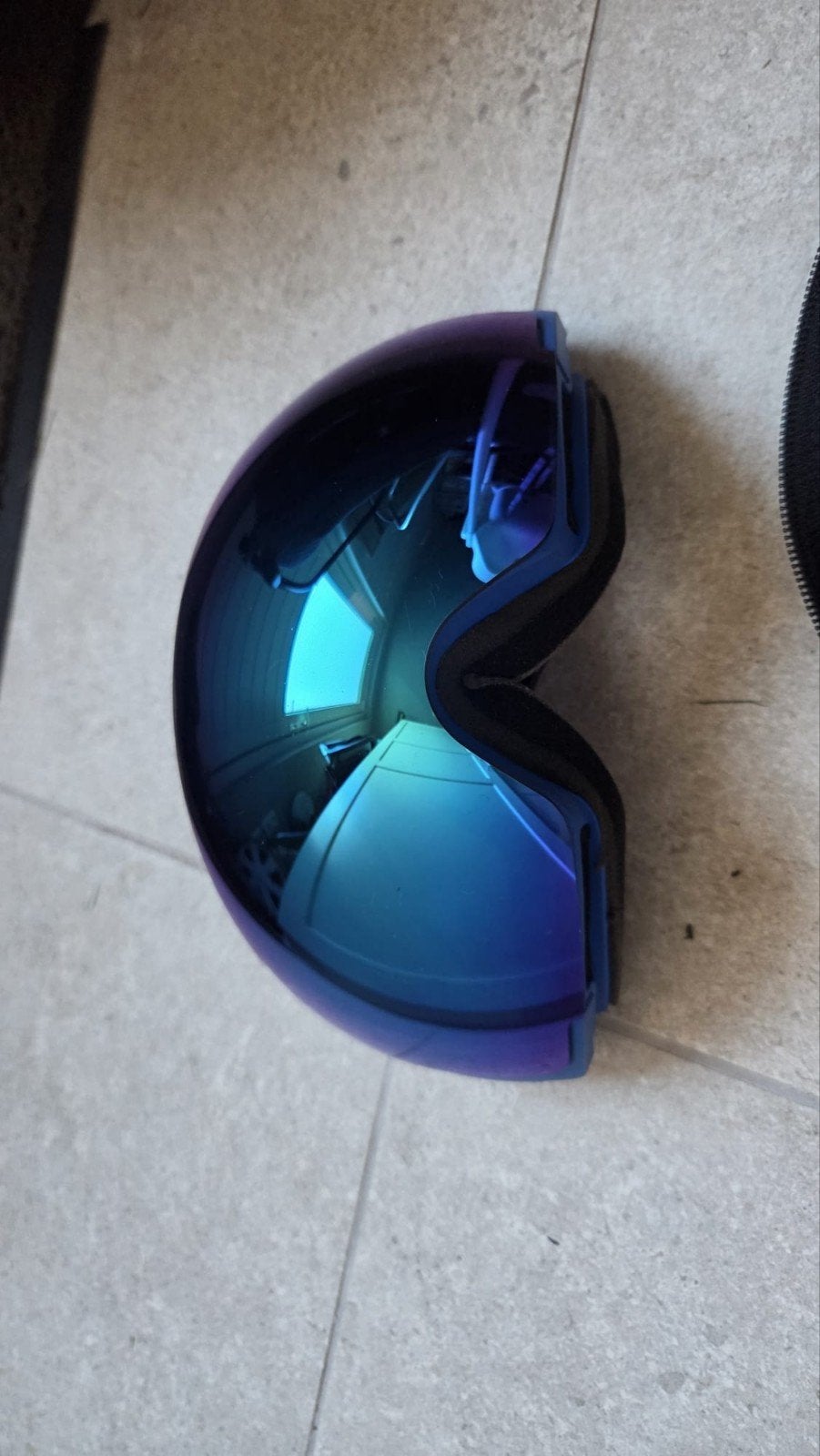 Skribril OutdoorMaster PRO met Hoes (Blauw Mirror Lens), Ophalen of Verzenden, Zo goed als nieuw, Kleding, Overige merken