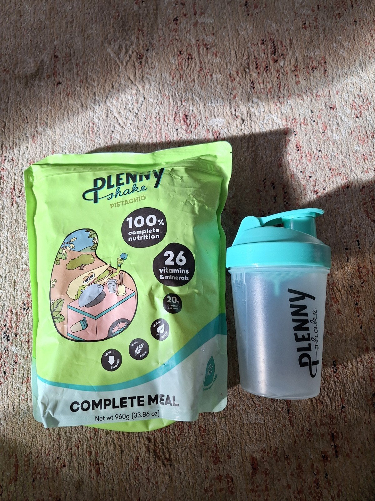 SmartShake beker met Plenny Shake (smaak Pistache), Sport en Fitness, Gezondheidsproducten en Wellness, Nieuw, Overige typen, Ophalen of Verzenden