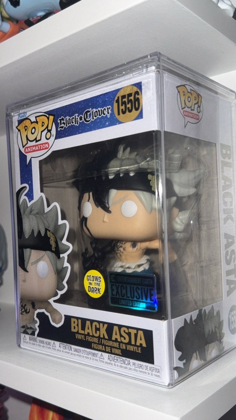 Black Asta funko pop limited edtion glow in the dark bc, Ophalen of Verzenden, Nieuw
