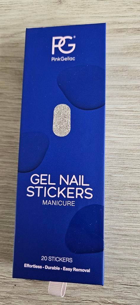 Pink Gellac Gel Nagellak Stickers - Zilverkleur (15 stuks), Nieuw, Ophalen of Verzenden, Handen en Nagels, Toebehoren