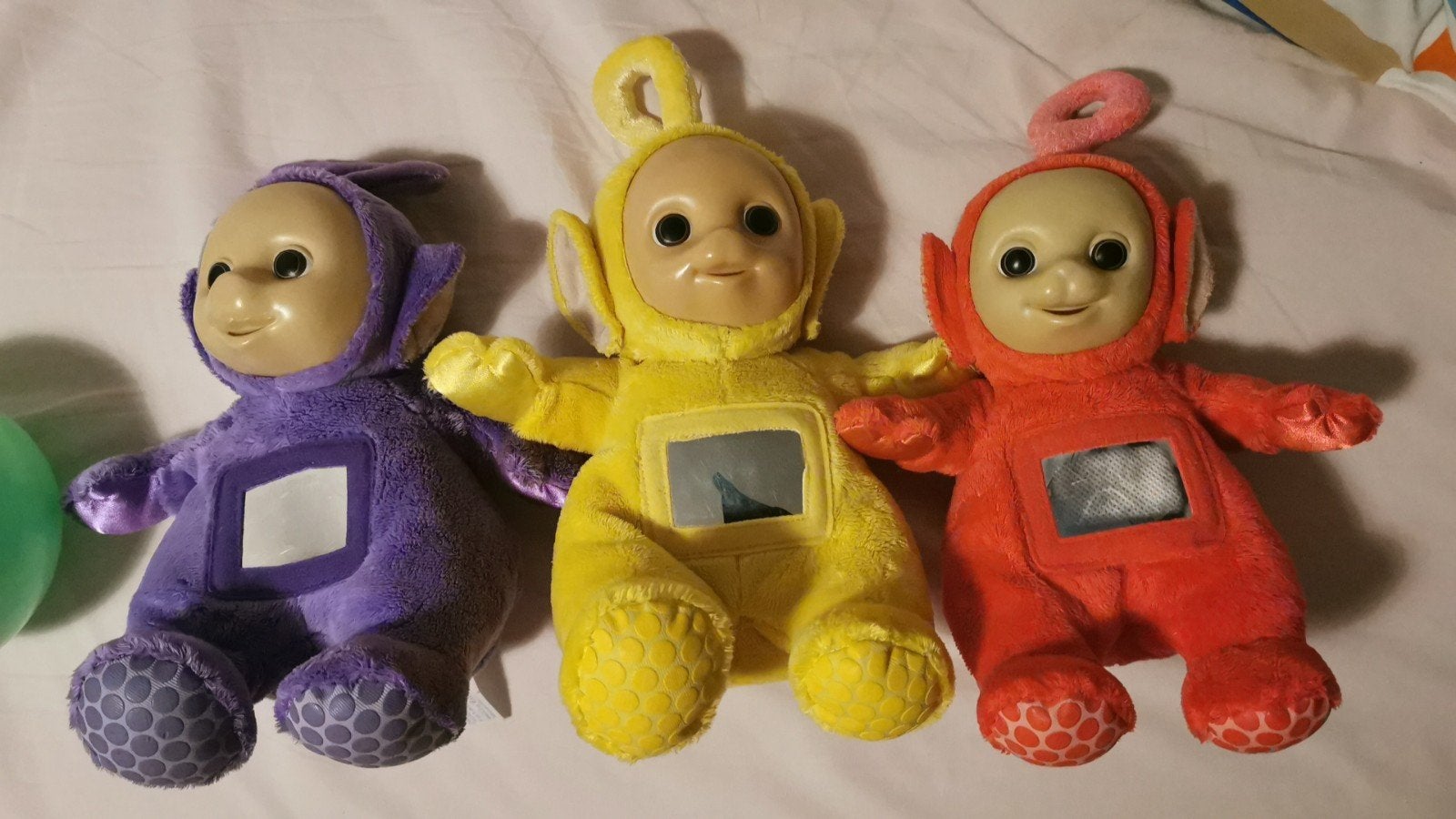 Teletubbies knuffels - set van 3 (25 cm), Gebruikt, Overige merken, Overige karakters, Overige typen