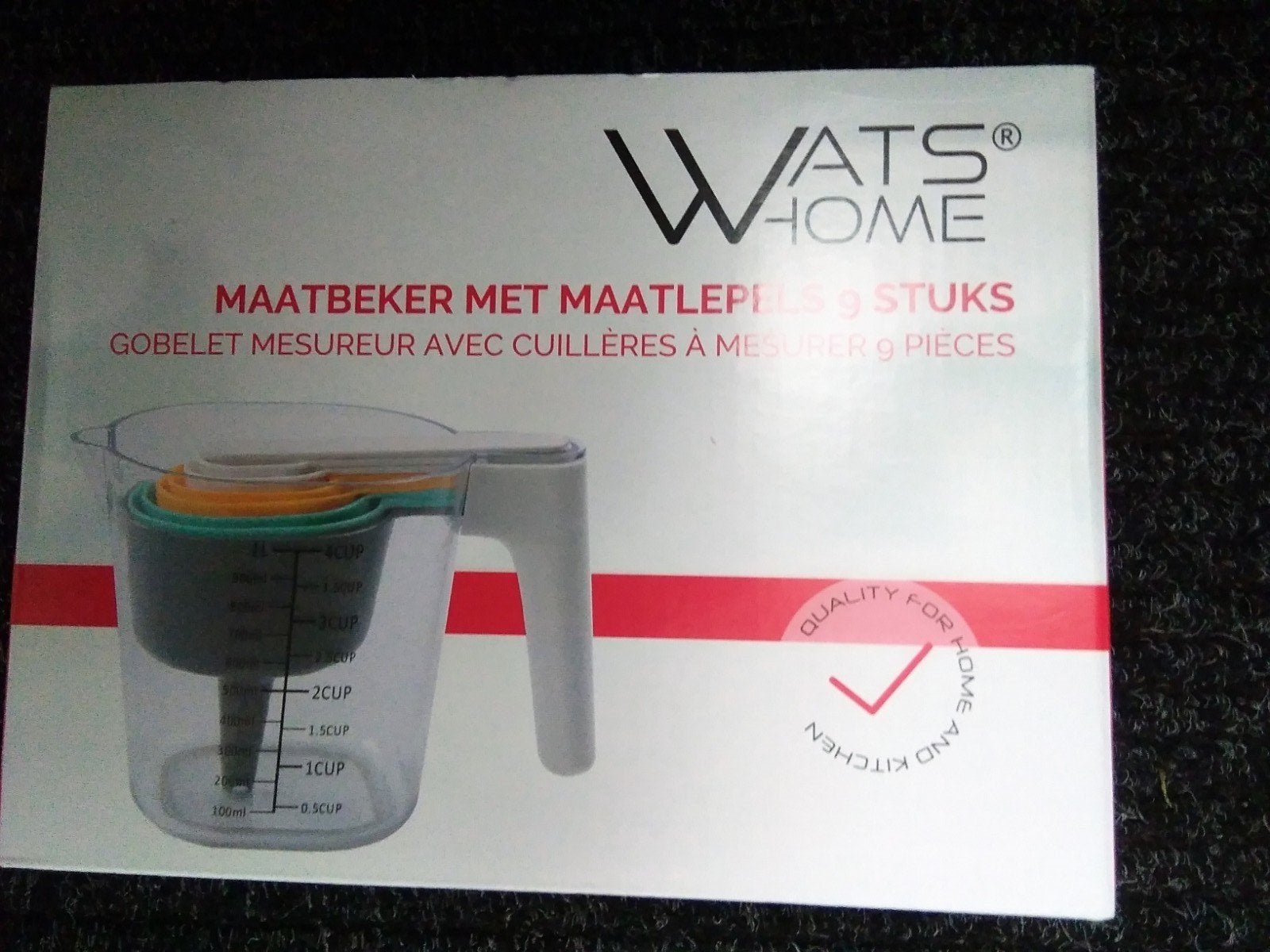 Nieuwe maatbeker met 9 maatlepels, Ophalen, Nieuw
