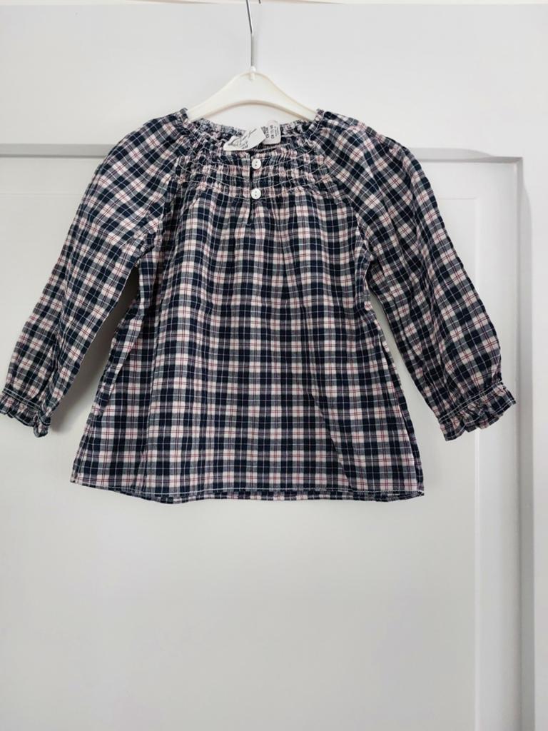 Mooi geruit jurkje van H&M maat 74, Kinderen en Baby's, Babykleding | Maat 74, Ophalen of Verzenden, Zo goed als nieuw, Meisje