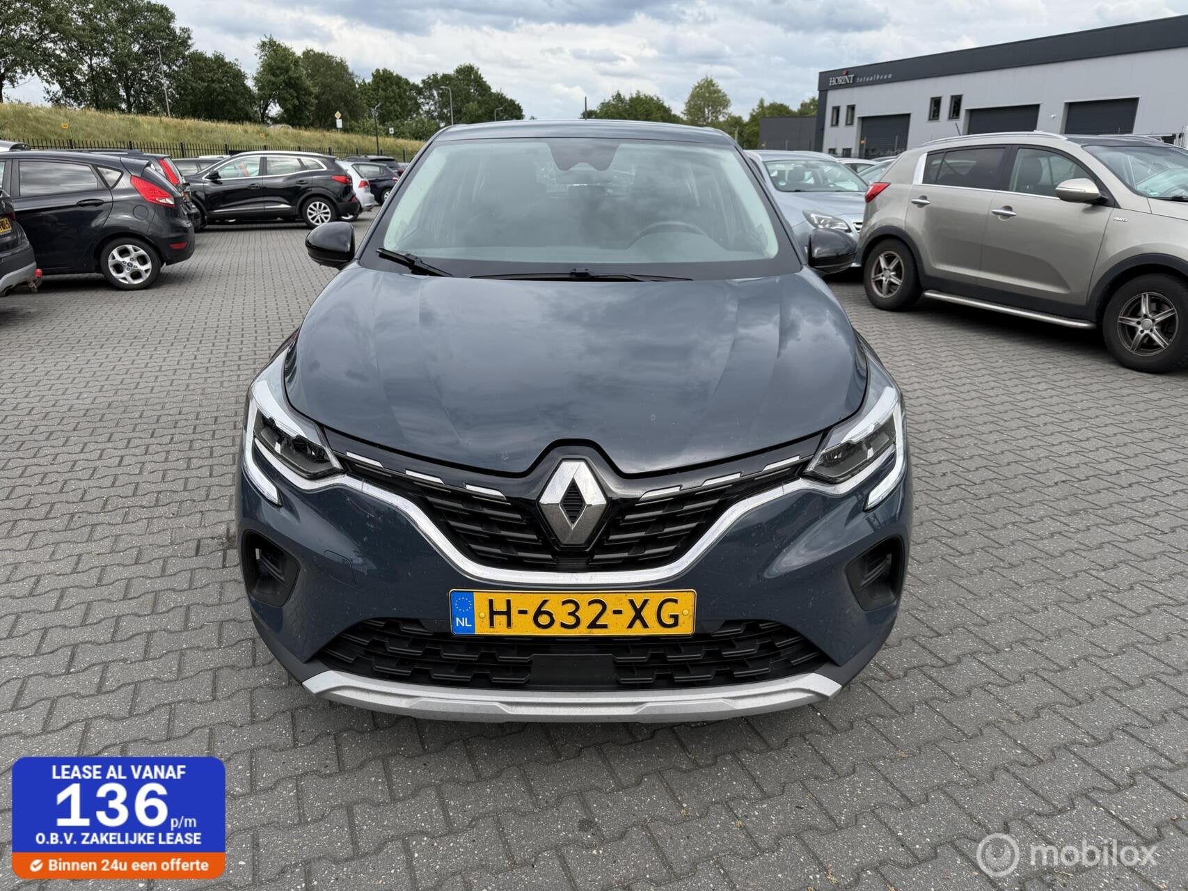 Renault Captur 1.3 TCe 130 Zen automaat navi, Auto's, Stof, Gebruikt, 4 cilinders, Blauw