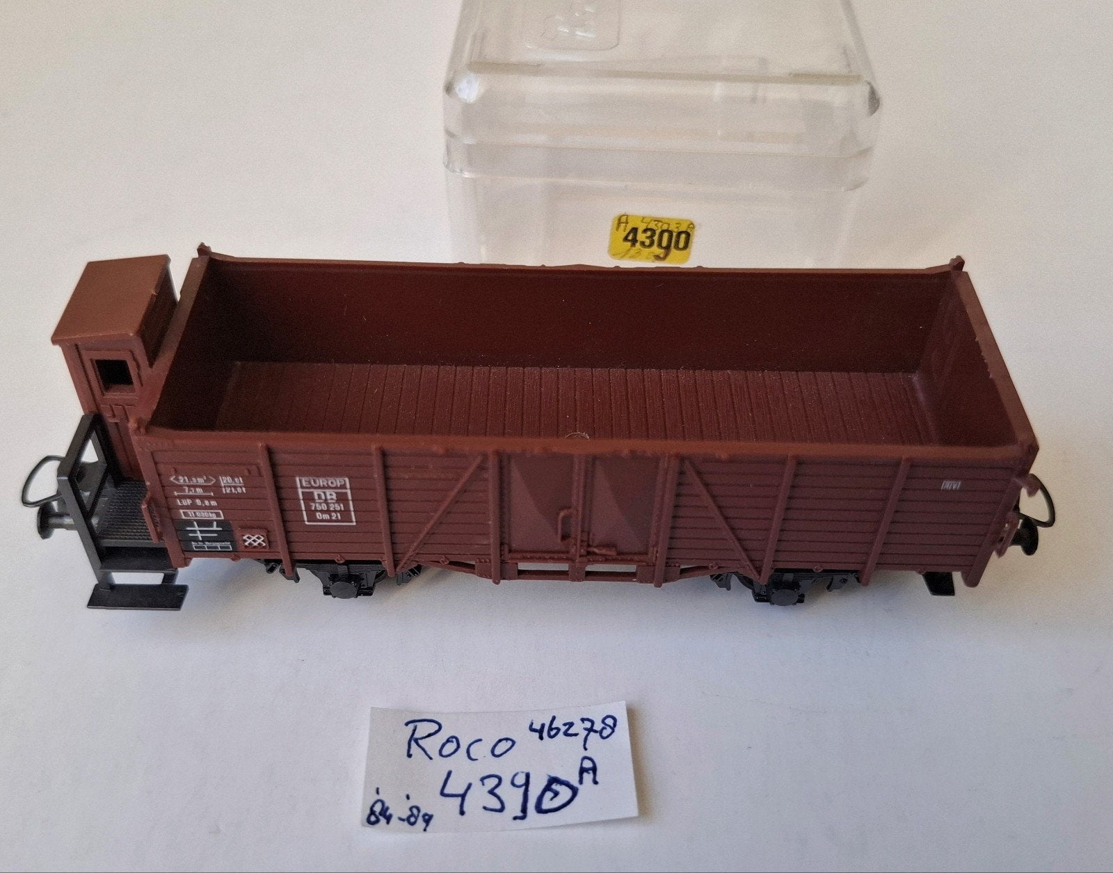 Roco 46278 hoge wand open goederenwagen Om21, DB, H0, Gelijkstroom, Wagon, Ophalen of Verzenden, Zo goed als nieuw