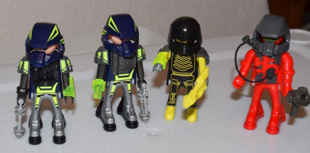 4x ruimtevaart, space man/galactic warrior, ruimte robot., Kinderen en Baby's, Speelgoed | Playmobil, Ophalen of Verzenden, Zo goed als nieuw