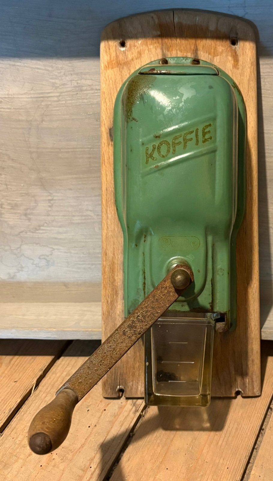 Wand koffiemolen groen, Ophalen of Verzenden