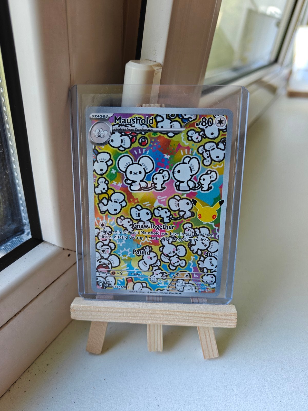 Maushold #146 Pokemon 30th Celebration kaart, Ophalen of Verzenden, Zo goed als nieuw, Losse kaart