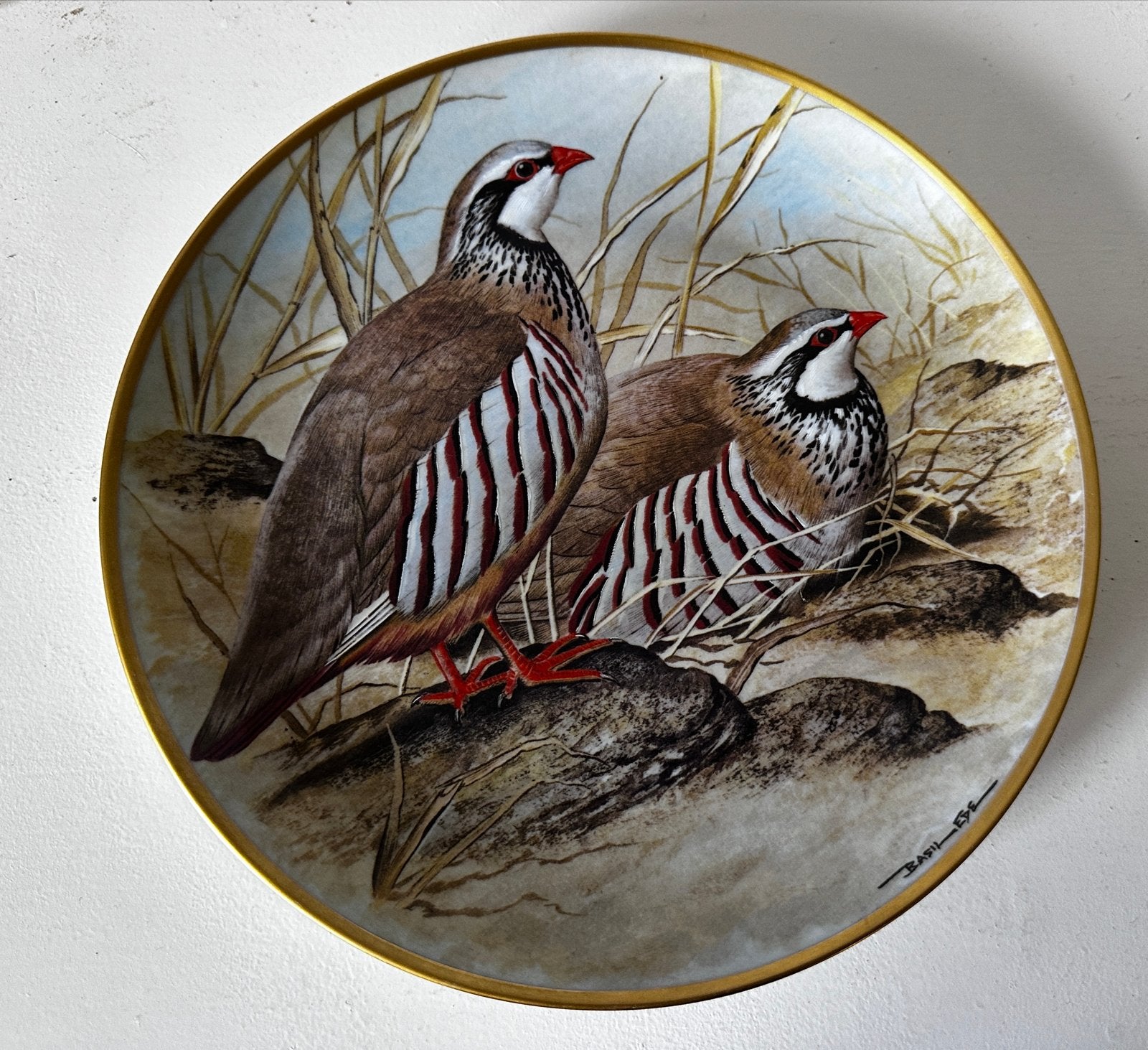 Franklin Porcelain 'Red Legged Partridge' wandbord, Ophalen of Verzenden