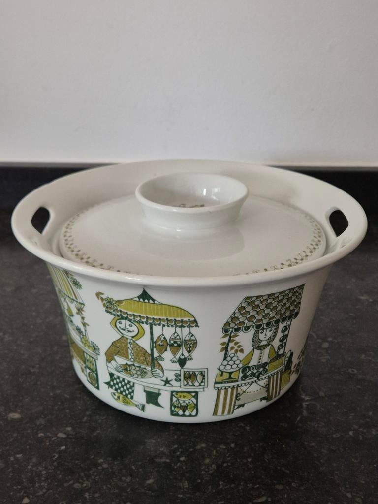 Vintage dekschaal Figgjo Flint Norway, Verzamelen, Retro, Ophalen of Verzenden