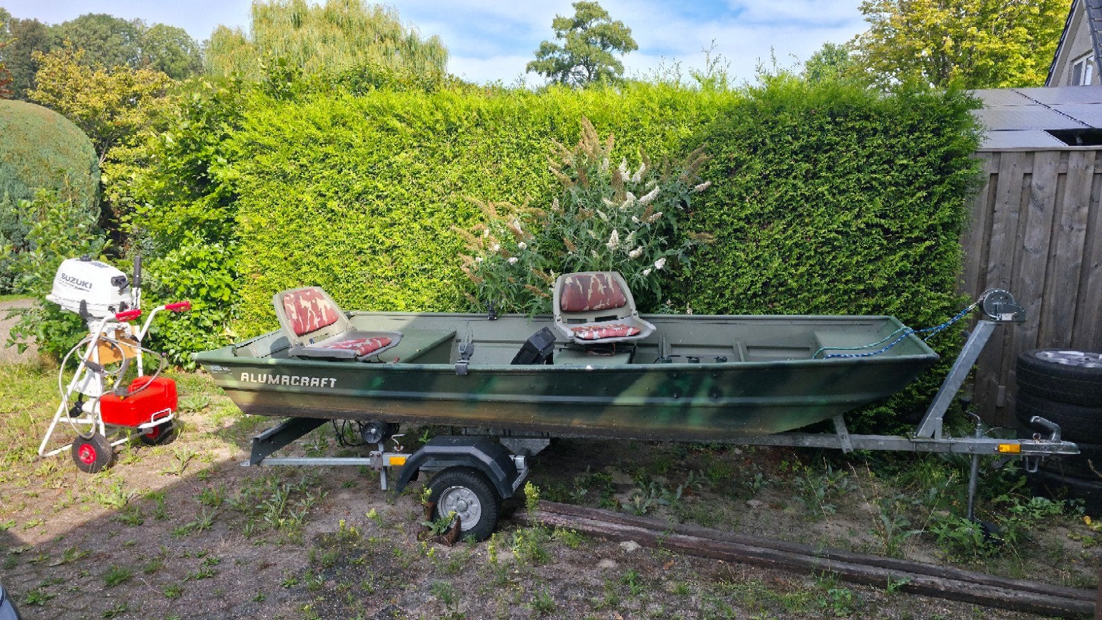 Alumacraft 350X140 met Suzuki 6pk 4-takt en visvinder, Watersport en Boten, Vis- en Consoleboten, Overige merken, Gebruikt, Tot 10 pk