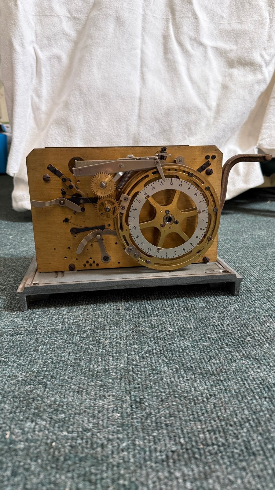 Antieke Bürk mechanische tijdregistratieklok uit tabaksfabri, Ophalen of Verzenden