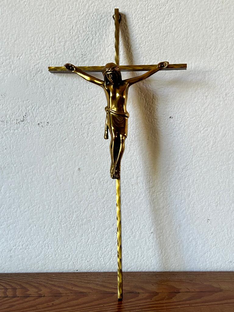 Crucifix Inri / kruisbeeld - wandversiering, Antiek en Kunst, Antiek | Religie, Ophalen of Verzenden