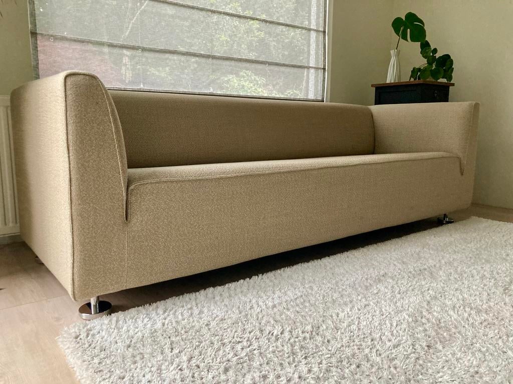 Gelderland 4800 Designbank – 3-zits, zandkleur, zeer goed, Ophalen, Design, Driepersoons, 75 tot 100 cm