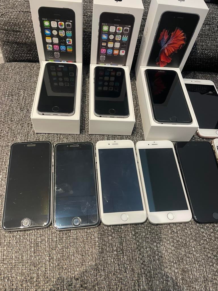 Partij Iphones. Modellen tor en met 8. Zie beschrijving., Gebruikt, Zwart, Ophalen of Verzenden, 64 GB