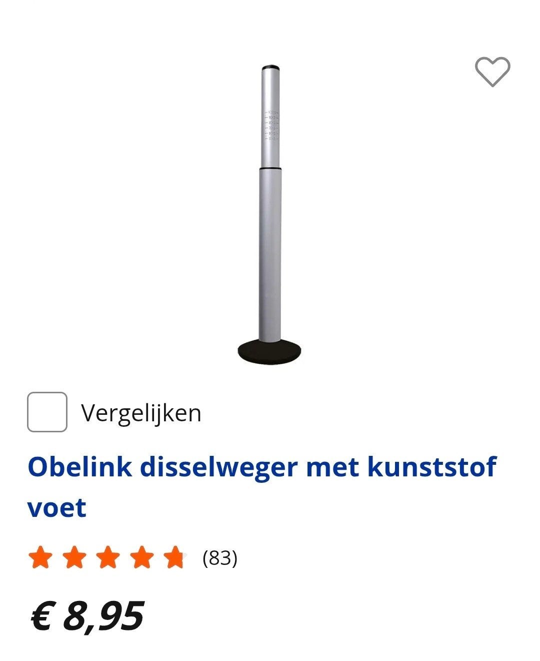 Obelink Disselweger met kunststof voet, Caravans en Kamperen, Caravan accessoires, Ophalen of Verzenden, Gebruikt