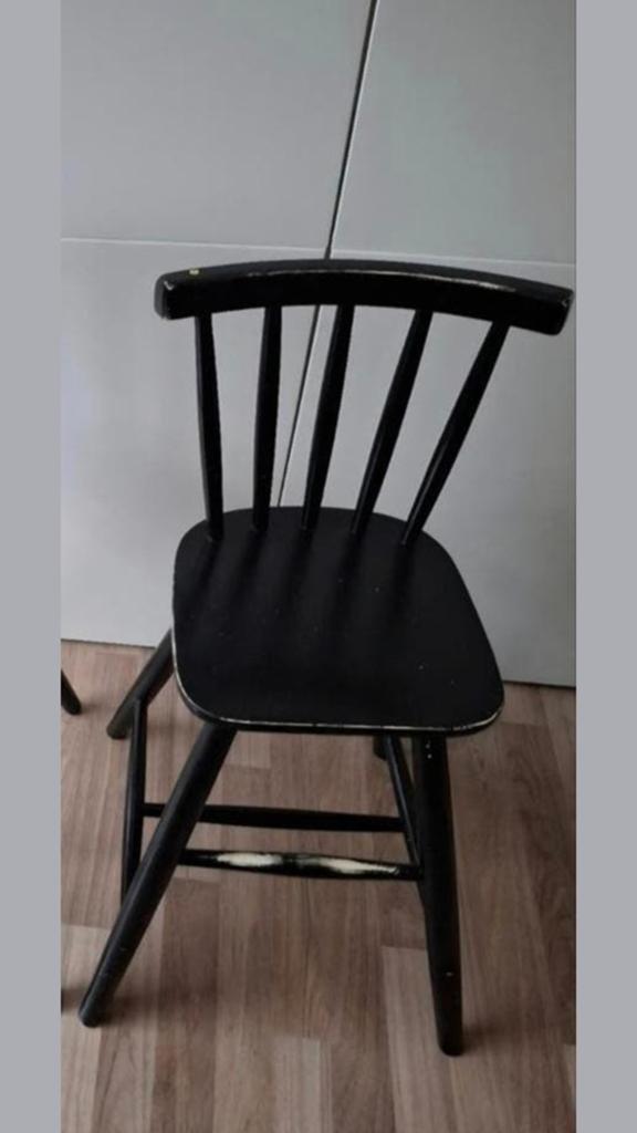 Ikea Agam kinderstoel look a like in kleur zwart, Ophalen, Gebruikt, Zwart, Eén