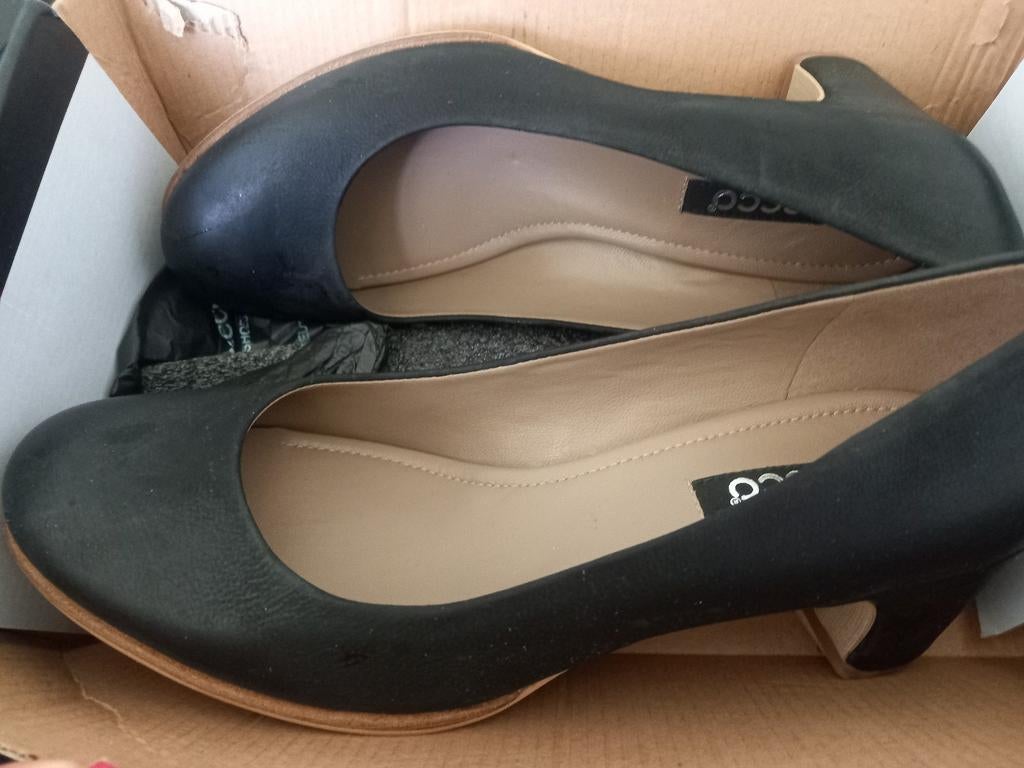 Ecco zwarte pumps, maat 39, Ecco, Pumps, Zwart, Nieuw