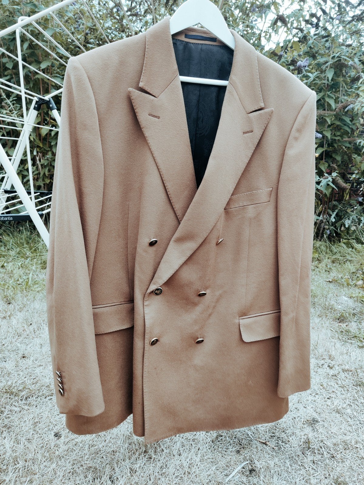 Eduard Dressler Kasjmier Double Breasted Blazer, Eduard Dressler, Beige, Overige maten, Ophalen of Verzenden