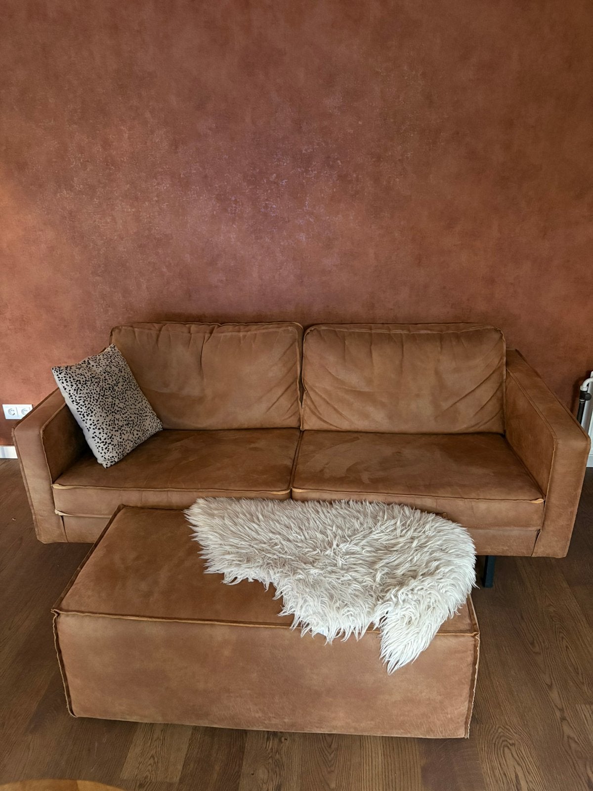 Be Pure lederen bank 2,5 zits, Ophalen, Gebruikt, 150 tot 200 cm, Tweepersoons
