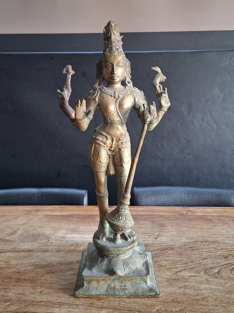 groot bronzen Shiva beeld standbeeld h= 54cm 6,9kg zwaar, Antiek en Kunst, India, Ophalen, Beeld, Brons