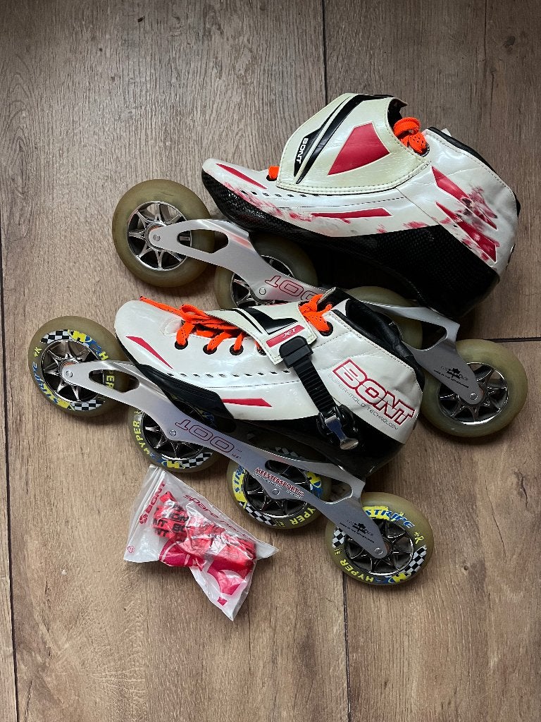Bont Jet + Maple Diamond onderstel: 4x 100mm, Sport en Fitness, Skeelers, Overige merken, Dames, Ophalen of Verzenden, Zo goed als nieuw