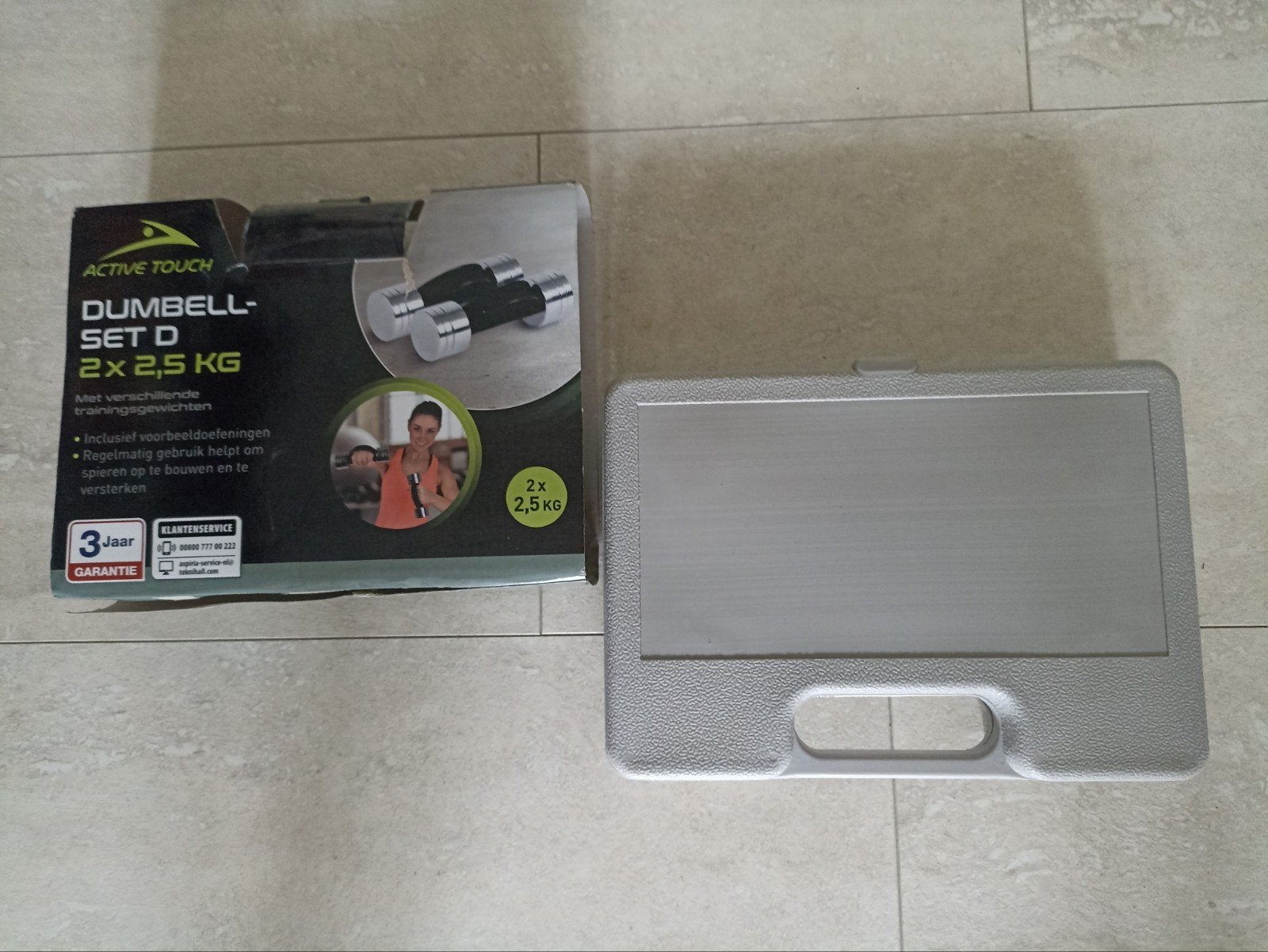 Dumbell set, in koffer " Nieuw" ! 2 x 2,5 kg., Ophalen, Nieuw, Dumbbell