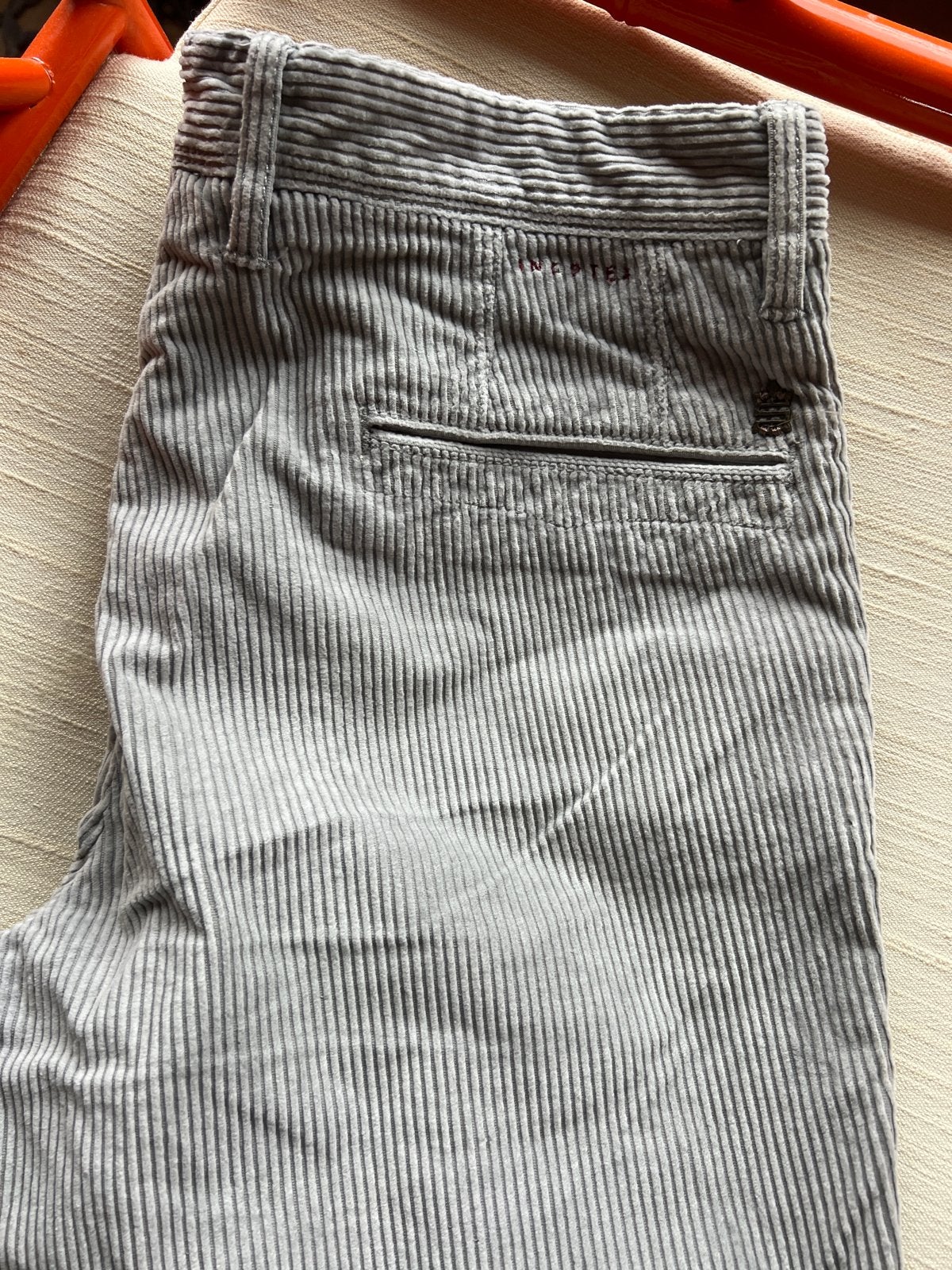 Heren ribbroek van Incotex , maat 31, Verzenden, Gedragen, Maat 48/50 (M), Grijs