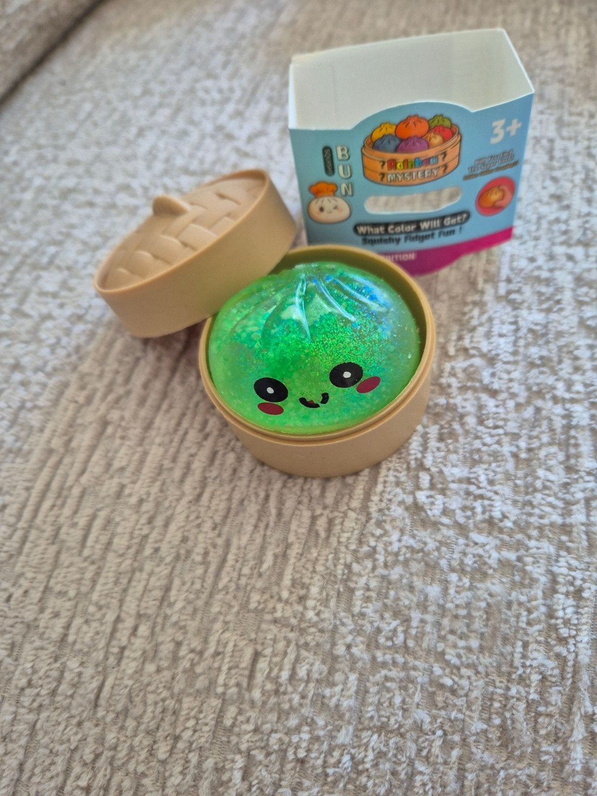 Squishy Fidget Speeltje in Stoommandje - Groen, Ophalen of Verzenden
