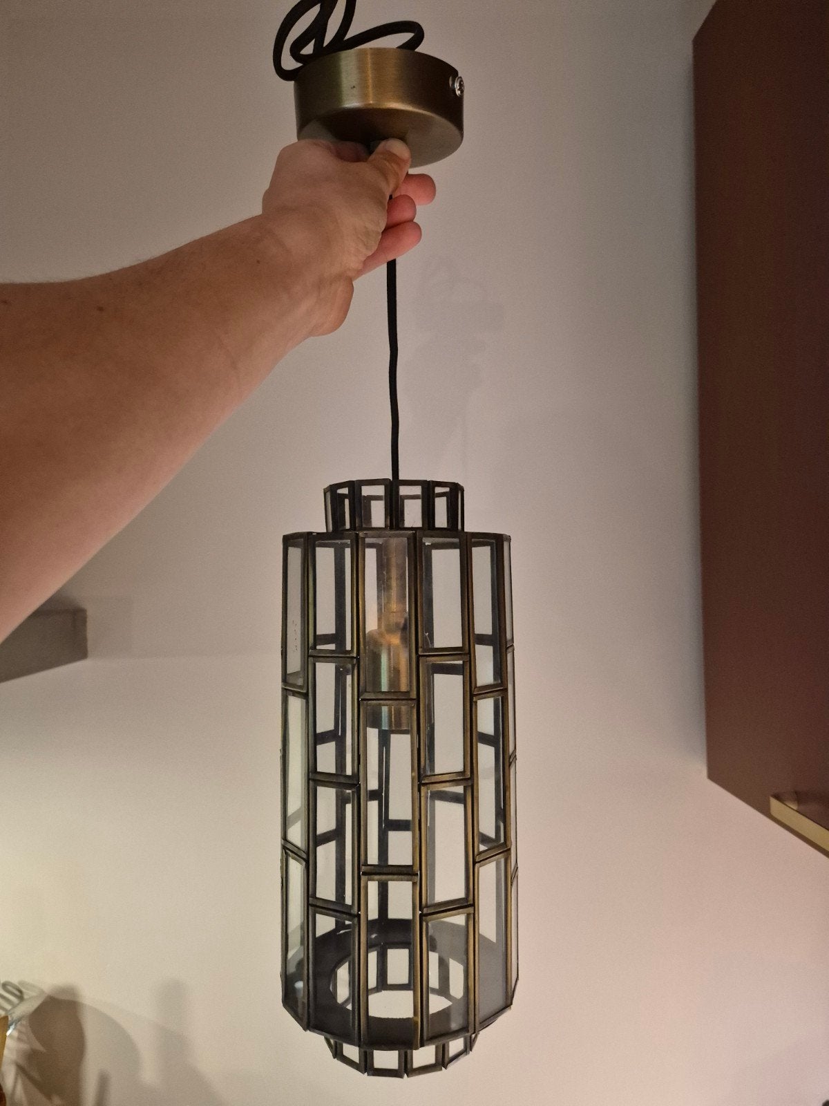 Light & Living Sostrene Hanglamp - 32 cm hoog, Huis en Inrichting, Ophalen, Gebruikt, Vintage, Industrieel, E27 (groot)