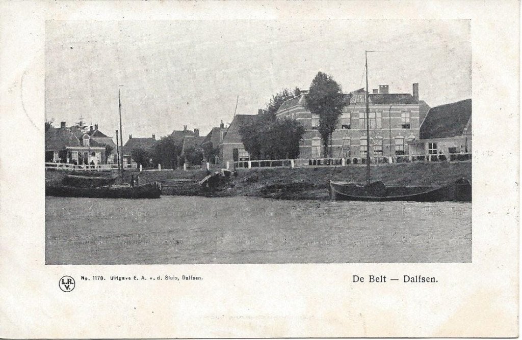 Dalfsen (Ov.) De Belt, Dorpsgezicht, gelopen 1909, Ophalen of Verzenden, Voor 1920, Gelopen, Overijssel