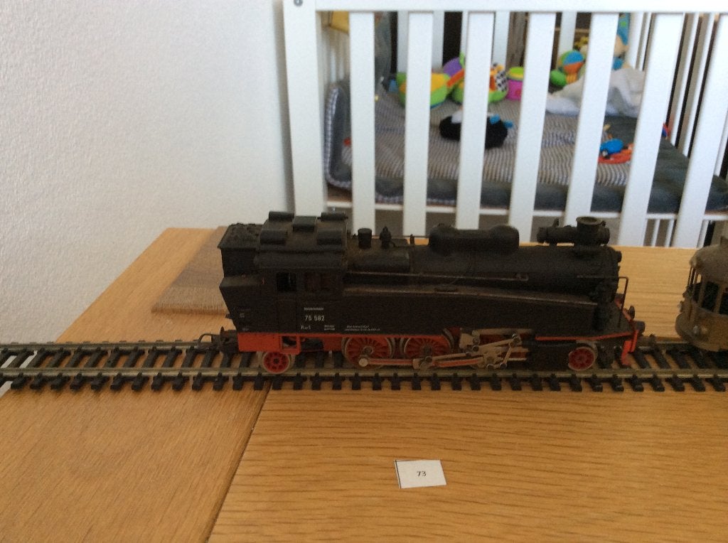 Gützold DR stoomloc BR 75 582 - vintage modelspoor, Overige merken, Gebruikt, Locomotief, Gelijkstroom of Wisselstroom