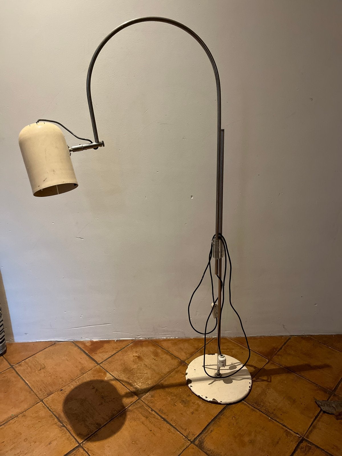 Vintage Gepo Amsterdam Booglamp - Made in Holland, Ophalen, Gebruikt, E27 (groot), Metaal