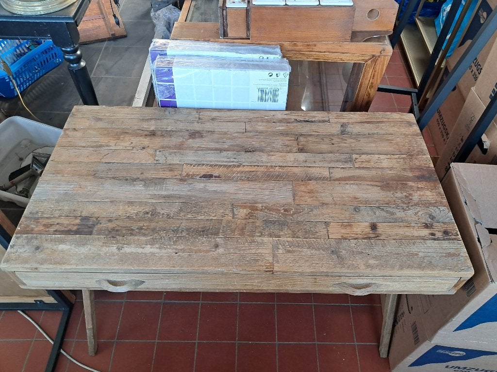 Houten bureau met 2 lades sidetable wandtafel  CS27382, Huis en Inrichting, Ophalen, Gebruikt, 100 tot 150 cm, Modern