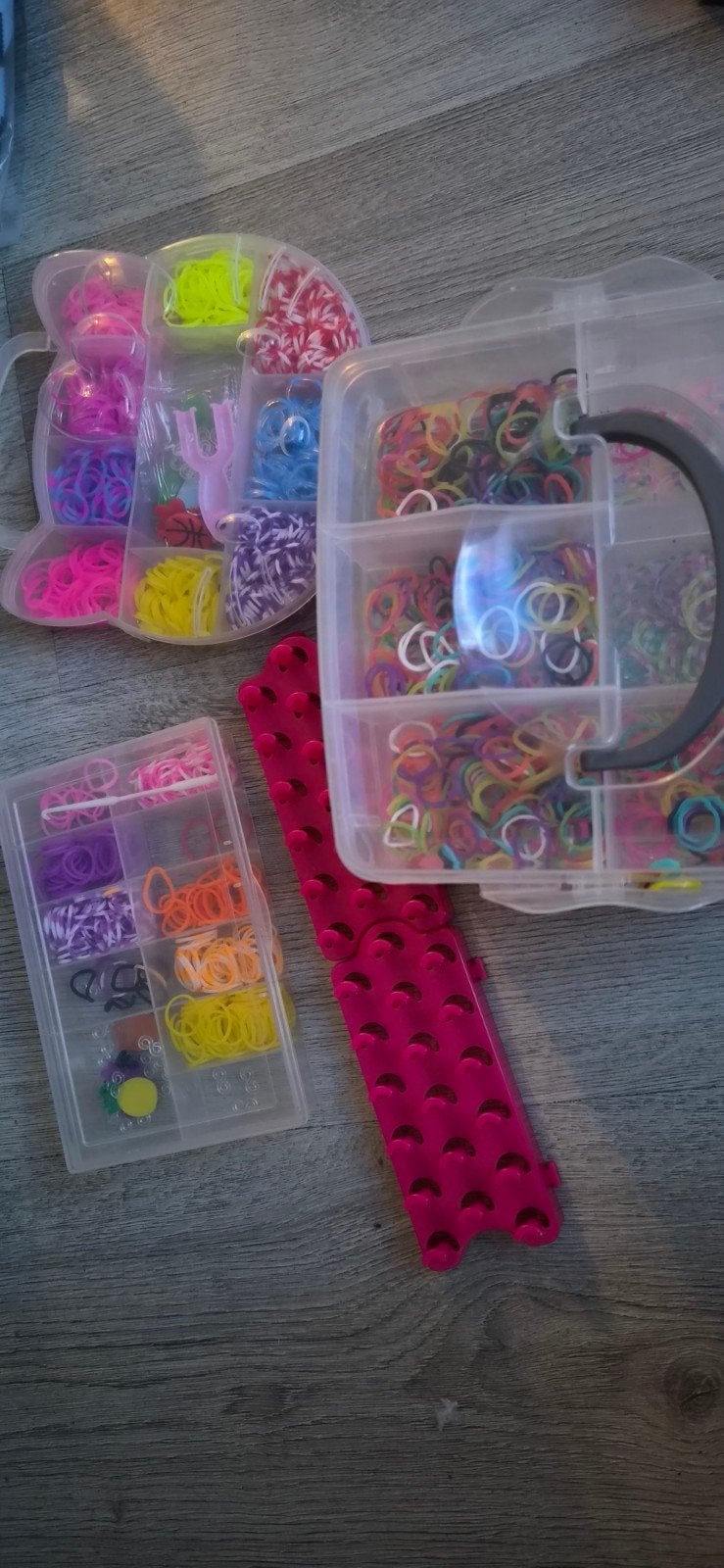 Grote Loom Bands Set met Opbergdozen en Accessoires, Ophalen of Verzenden, Gebruikt, Overige typen