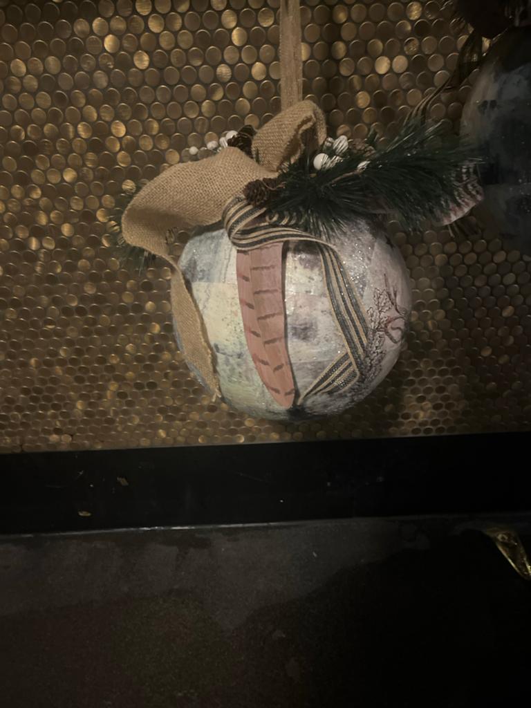 Grote kerstballen met krans, Diversen, Kerst, Ophalen, Zo goed als nieuw