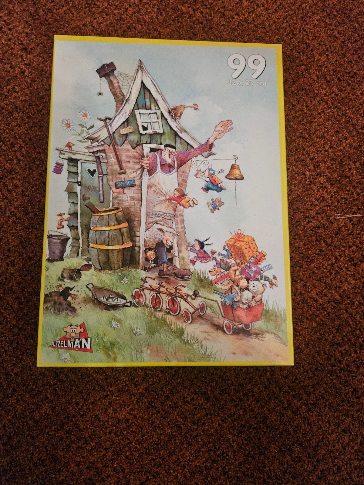 Puzzelman Puzzel 99 stukjes - Jan Steen thema, Ophalen of Verzenden, Meer dan 50 stukjes, Gebruikt, 6 jaar of ouder