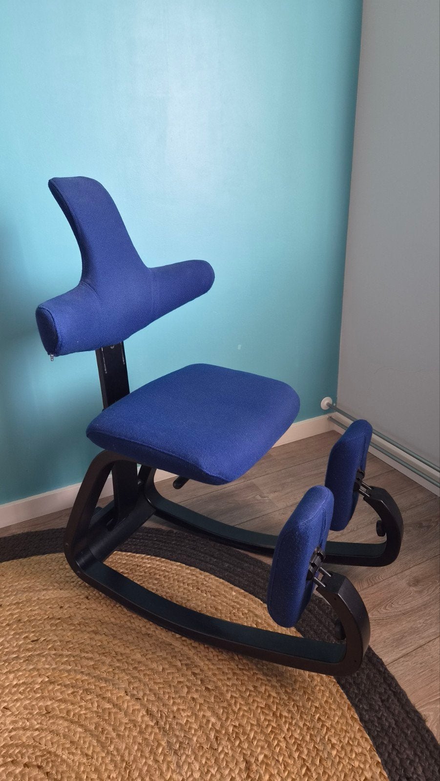 Stokke Varier Thatsit Ergonomische Kniestoel Blauw, Ophalen, Gebruikt, Blauw, Bureaustoel